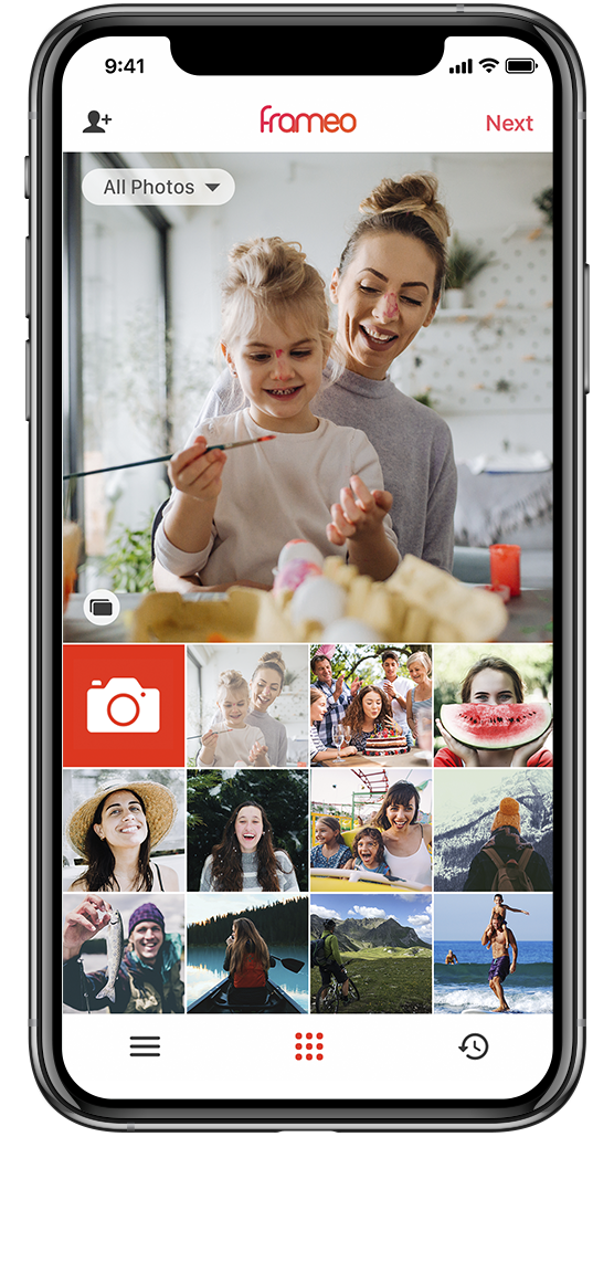 Frameo app smartphone - send photos to photo frame